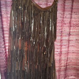 Southern Fried Chics Fringe Sequin Dress
